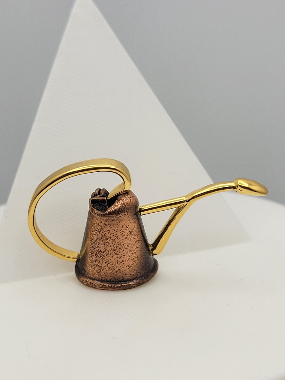 Unbranded Two-Tone Gold and Copper Watering Can Brooch